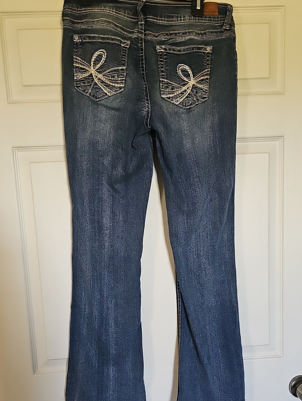 Wallflower Dark Blue Bootcut Jeans with Embroidered Back Pockets